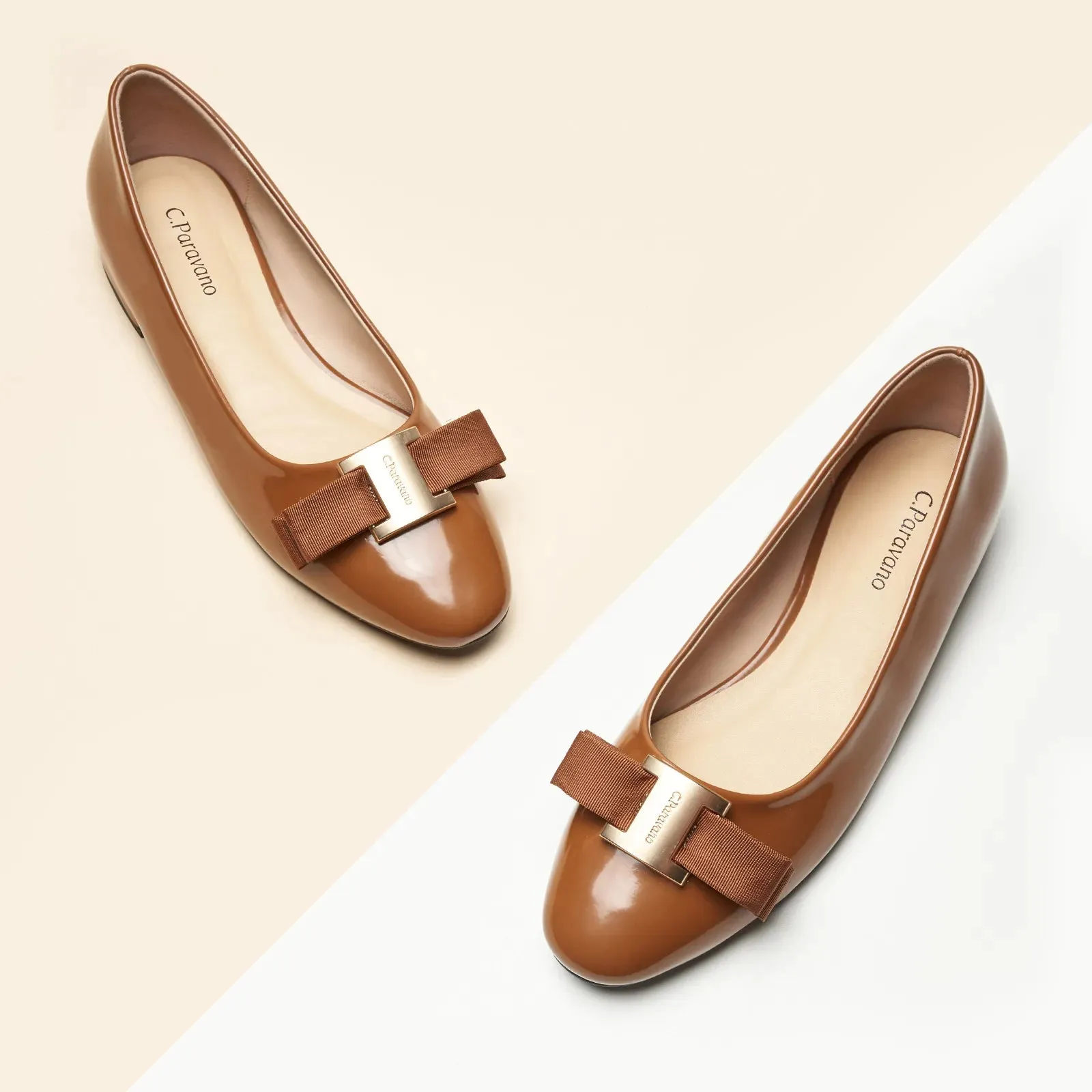 Patent Metal Buckle bow Flats (Anita)