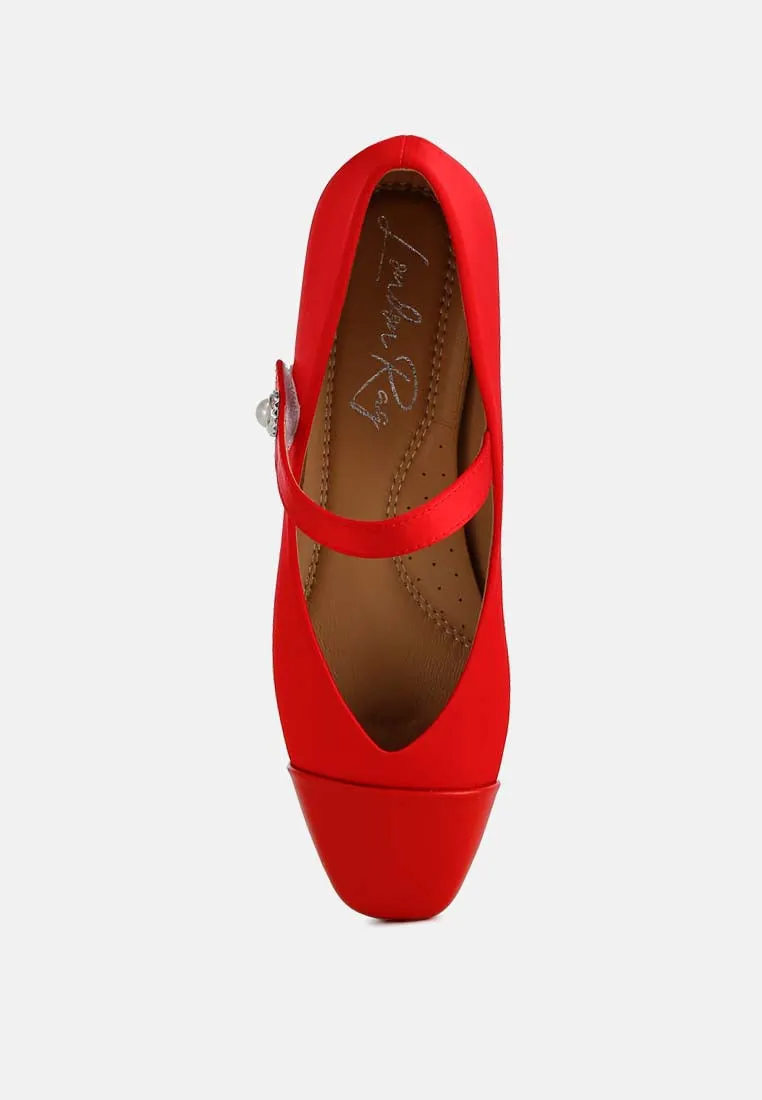 Patent Toe Cap Satin Mary Jane By RAG