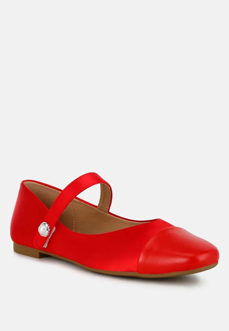 Patent Toe Cap Satin Mary Jane By RAG