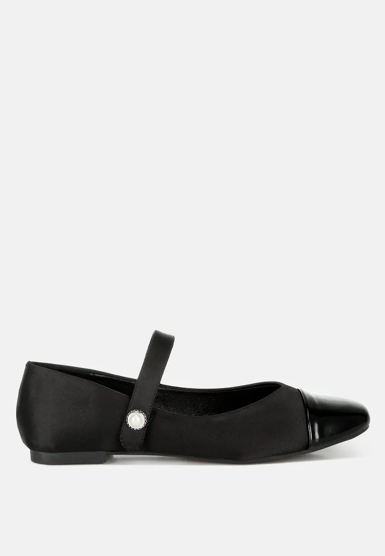 Patent Toe Cap Satin Mary Jane By RAG