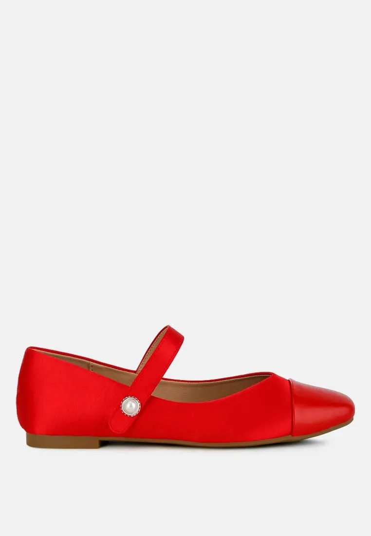 Patent Toe Cap Satin Mary Jane By RAG