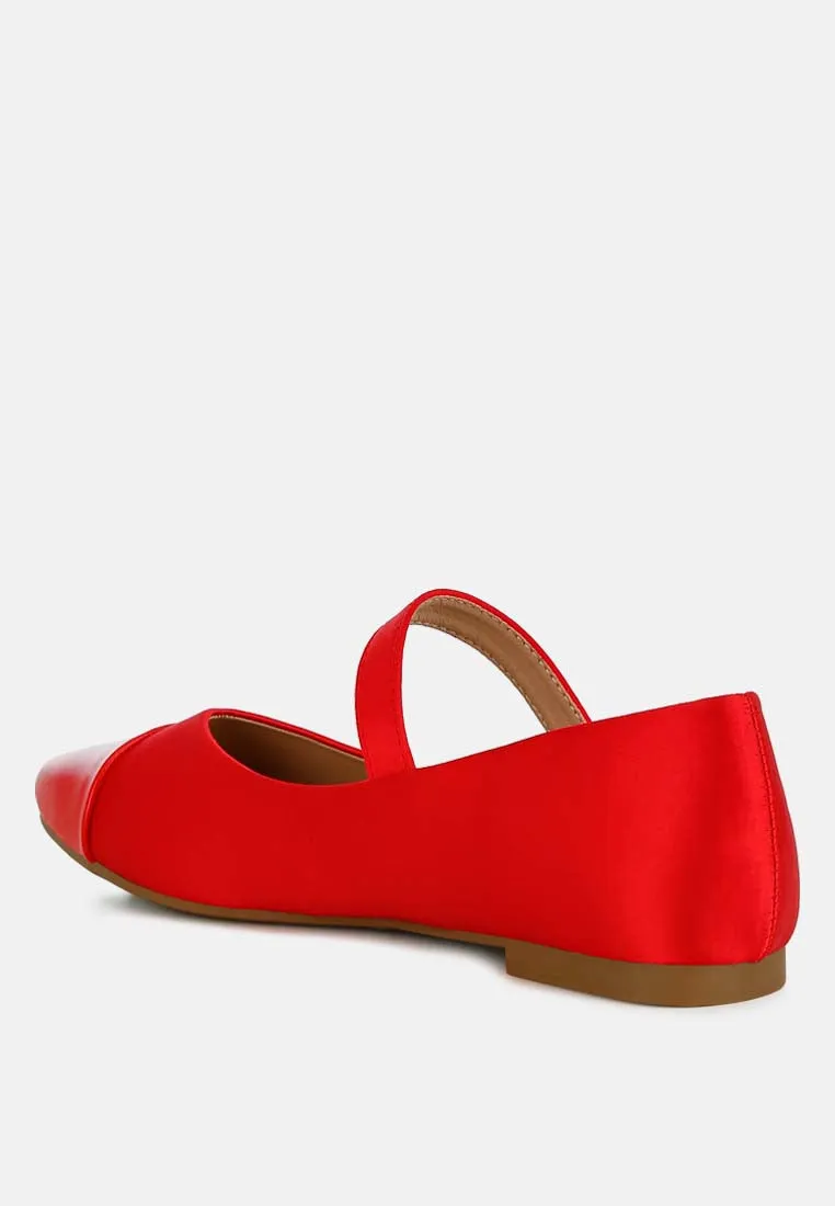Patent Toe Cap Satin Mary Jane By RAG