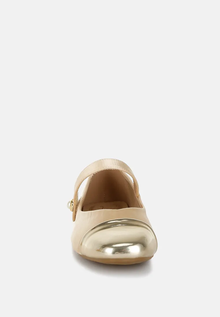 Patent Toe Cap Satin Mary Jane By RAG