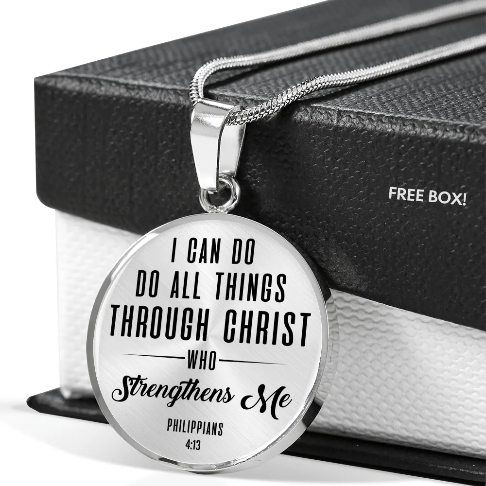Philippians 4:13 - Luxury Circle Necklace