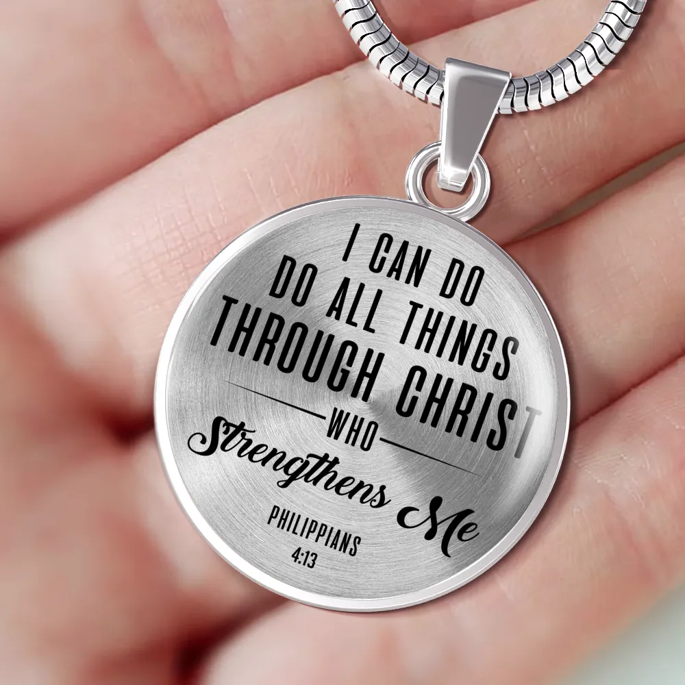 Philippians 4:13 - Luxury Circle Necklace