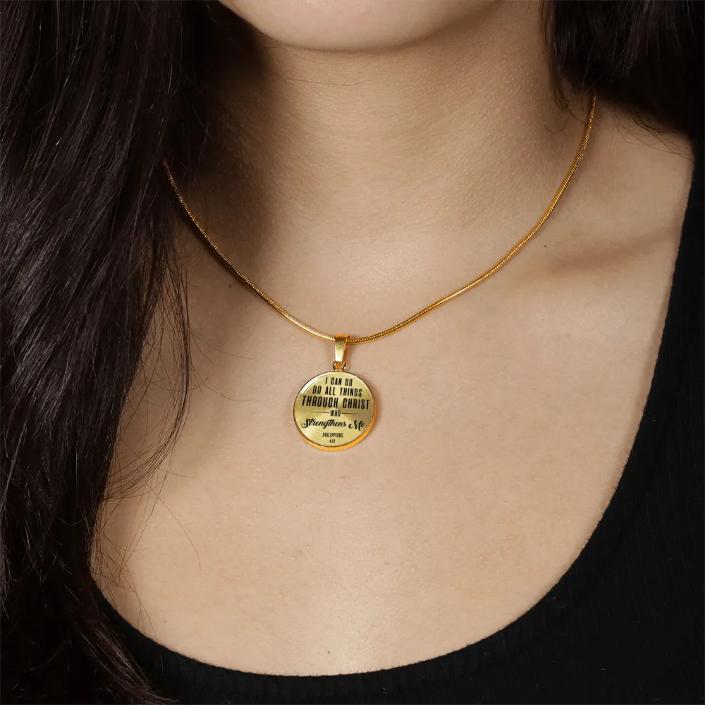 Philippians 4:13 - Luxury Circle Necklace