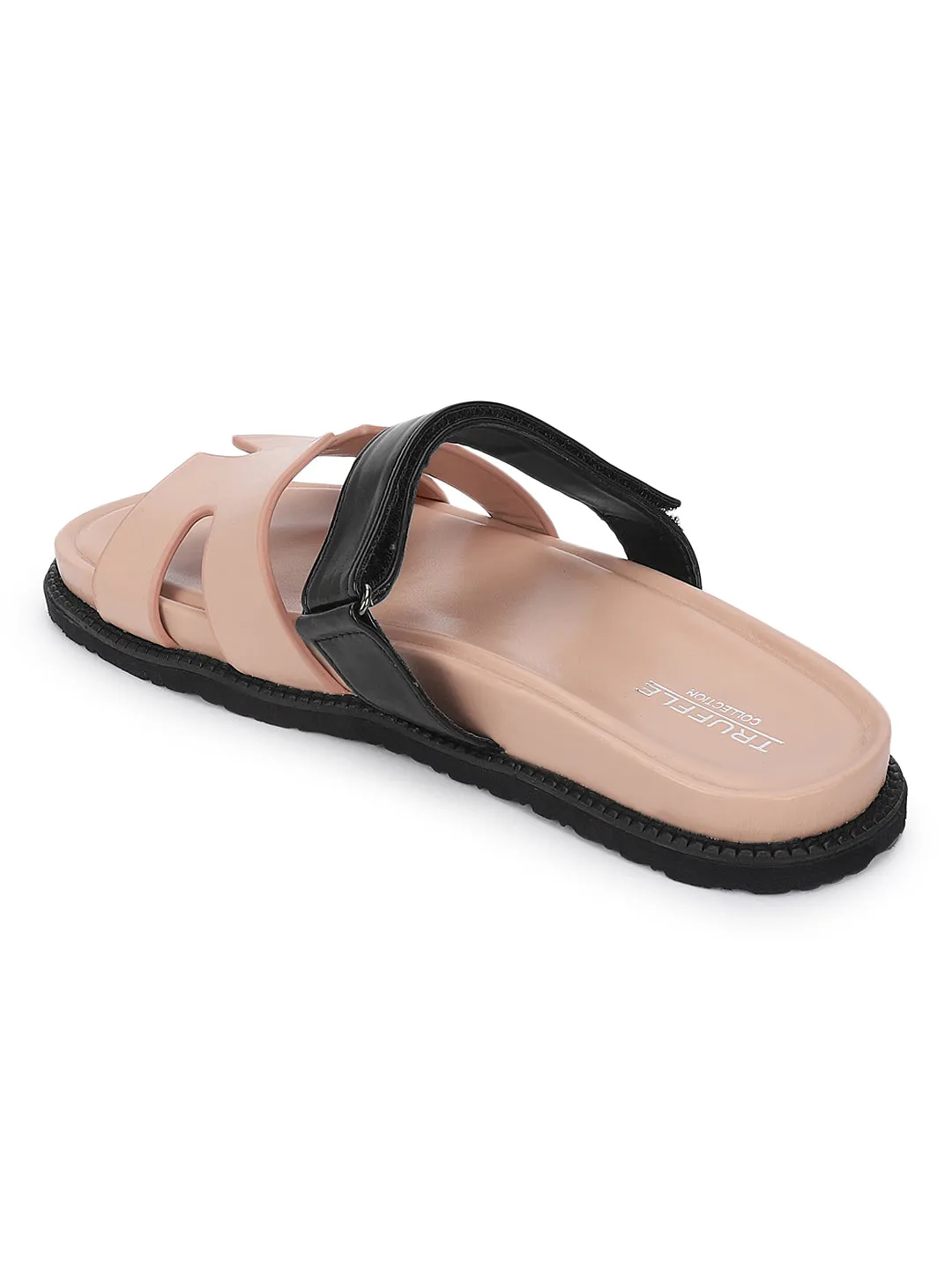 Pink Black PU Slip-On Flats (TC-ST12ORRY-PNKBLK)