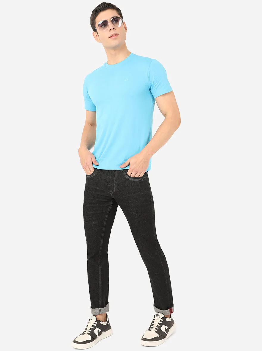 Raw Black Solid Narrow Fit Jeans | Greenfibre