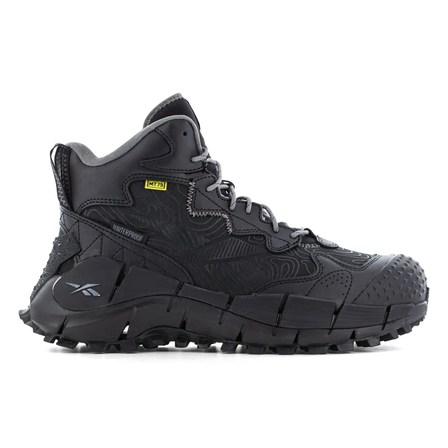 Reebok Mens Zig Kinetica Edge II Black Leather MetGuard Work Boots 15 M