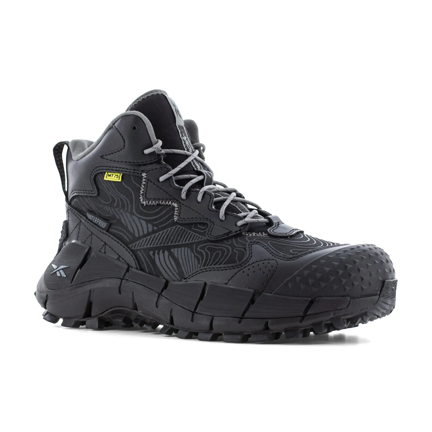 Reebok Mens Zig Kinetica Edge II Black Leather MetGuard Work Boots 15 M