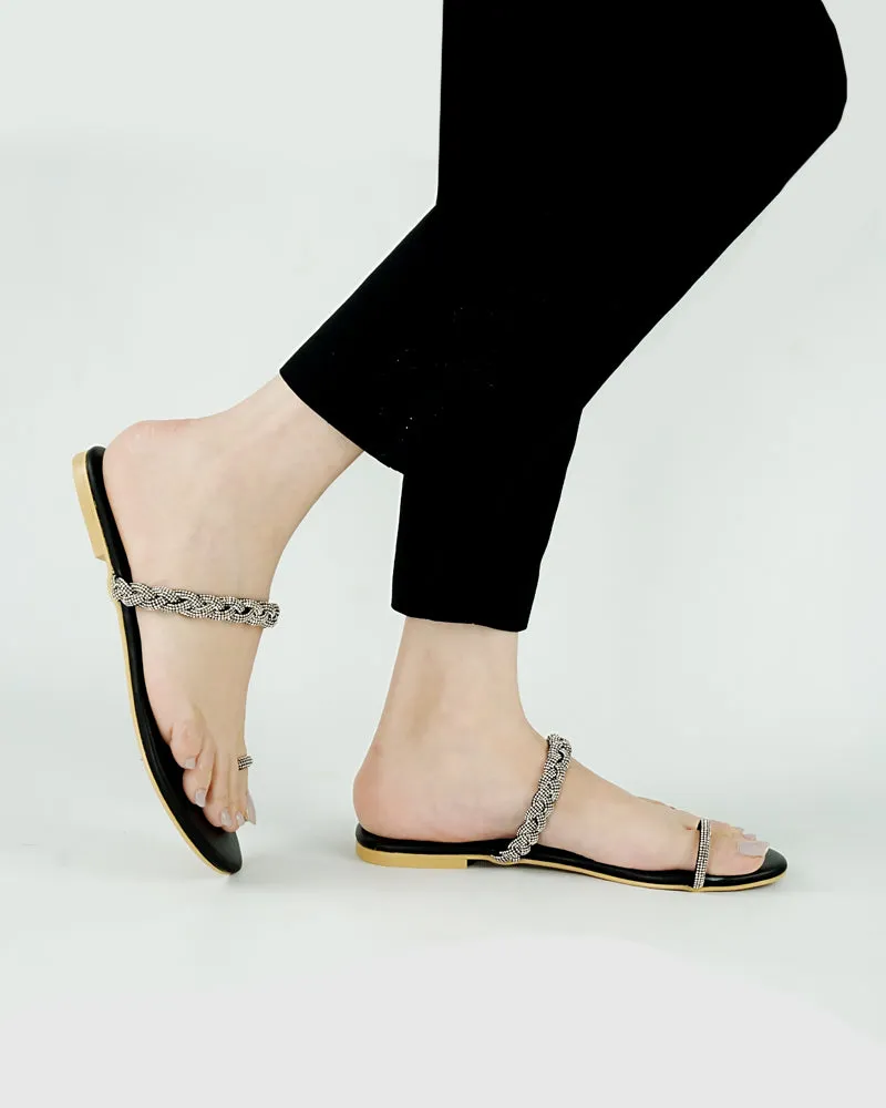 Rhinestone studded flats