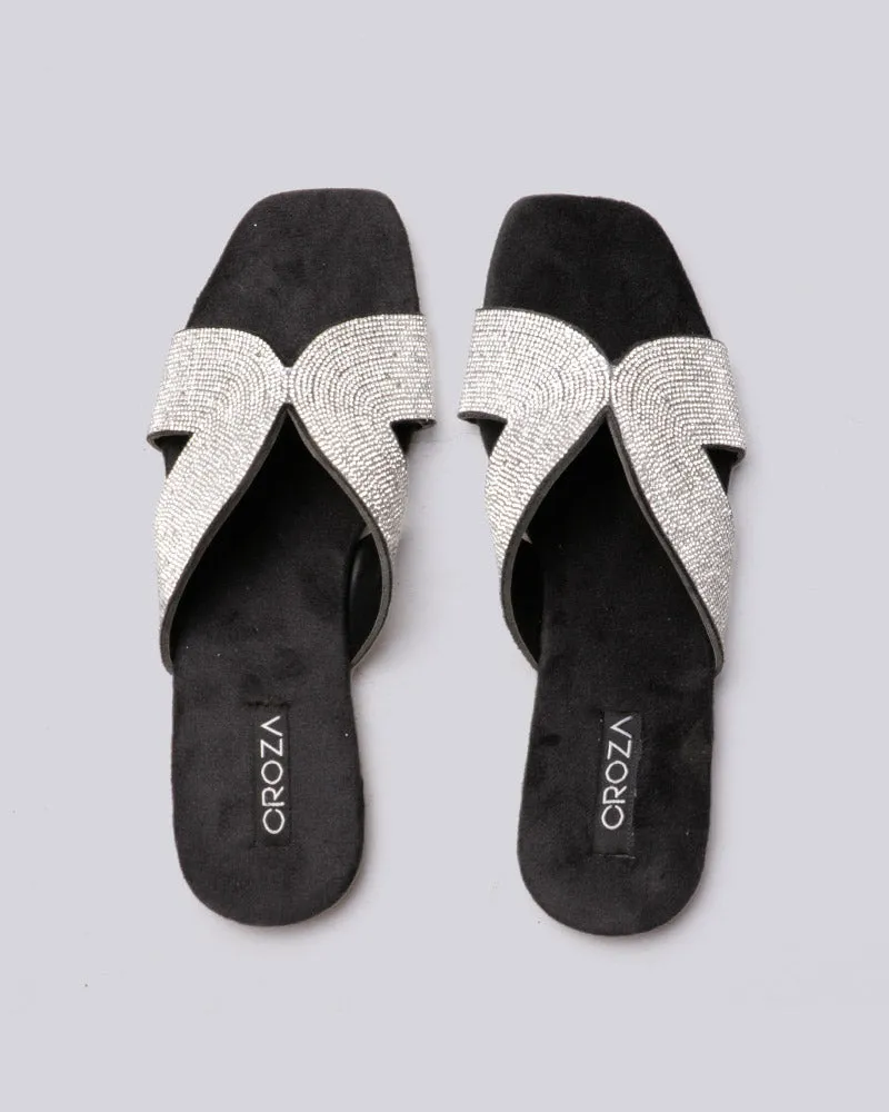 Rhinestone studded flats