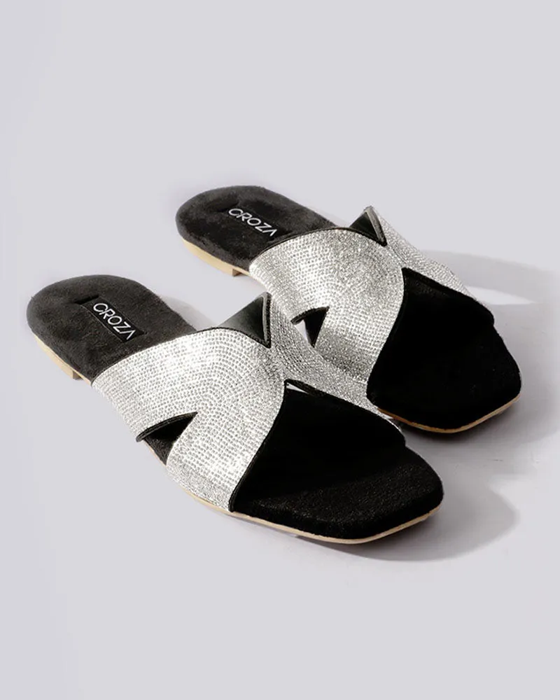 Rhinestone studded flats