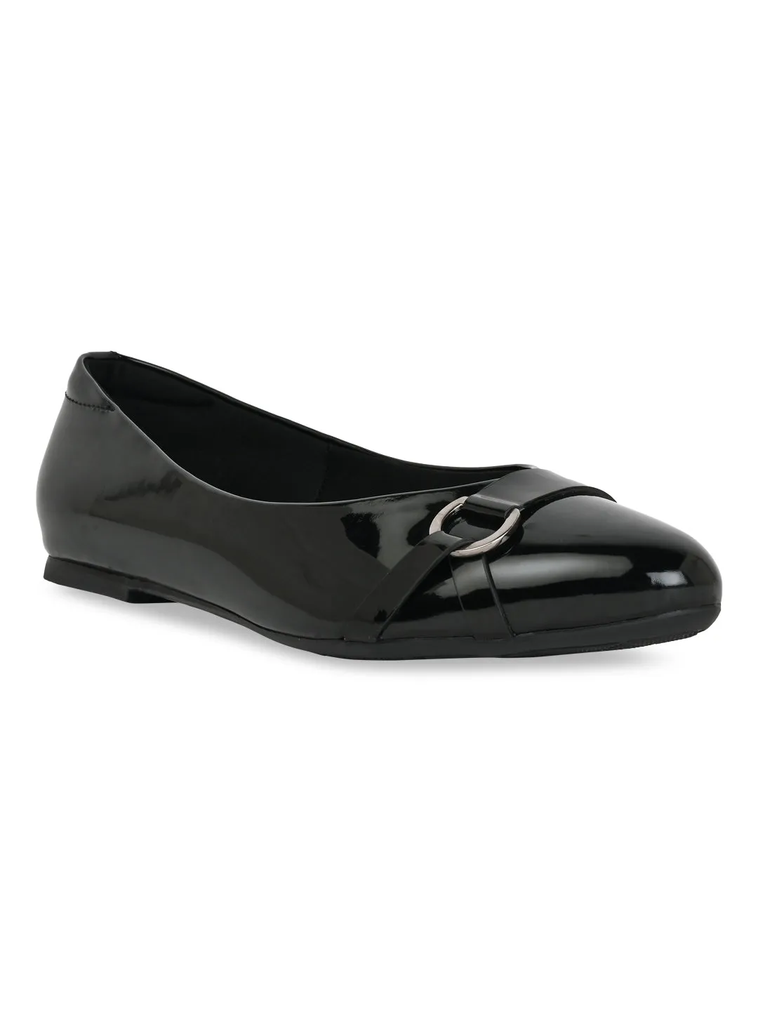 Rocia By Regal Black Women Patent Ballerinas