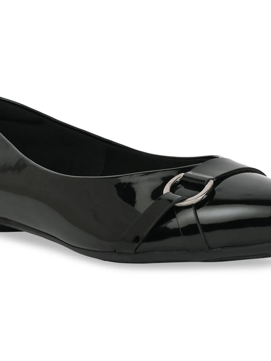 Rocia By Regal Black Women Patent Ballerinas