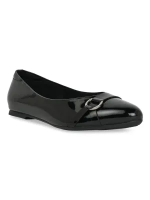 Rocia By Regal Black Women Patent Ballerinas