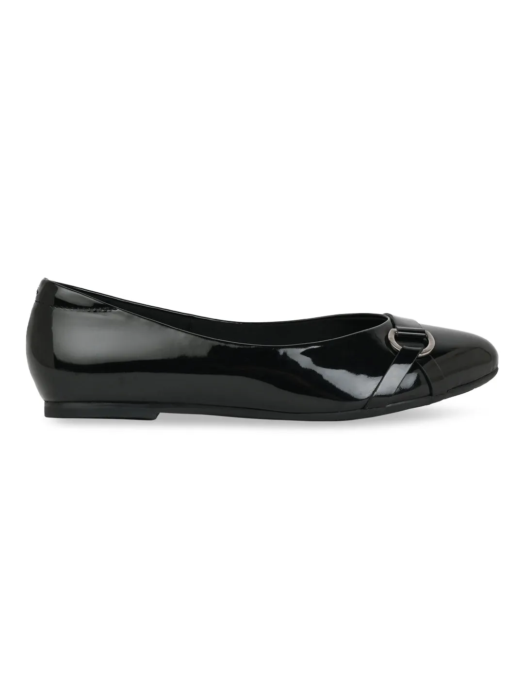 Rocia By Regal Black Women Patent Ballerinas