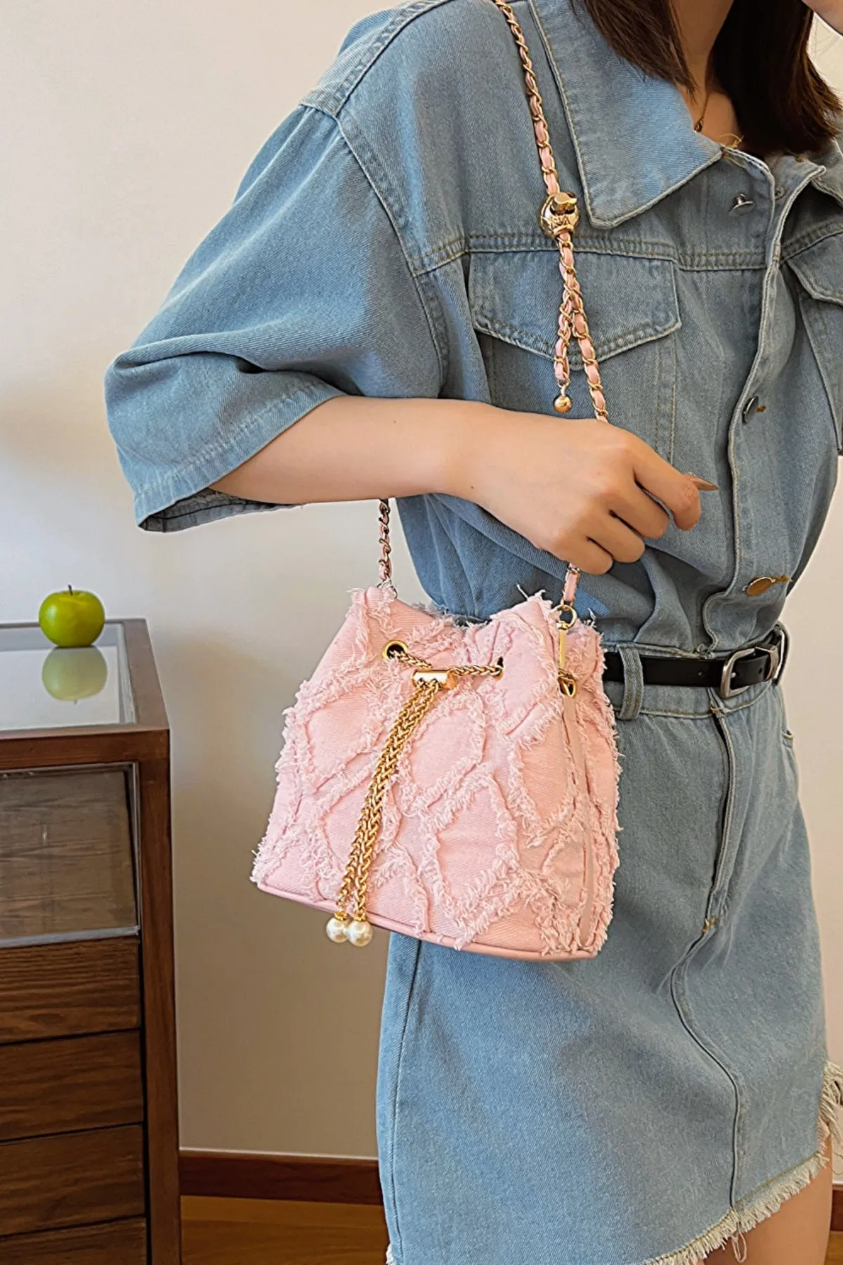 Rodeo Rebel Denim Bucket Bag