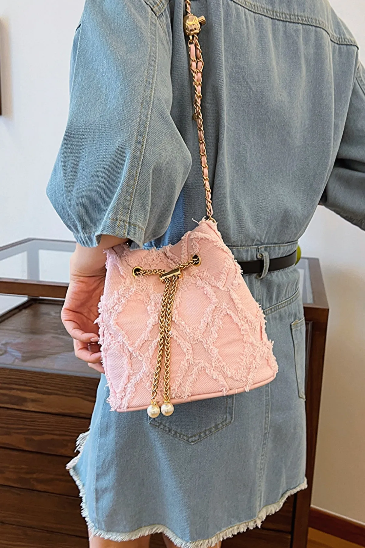 Rodeo Rebel Denim Bucket Bag
