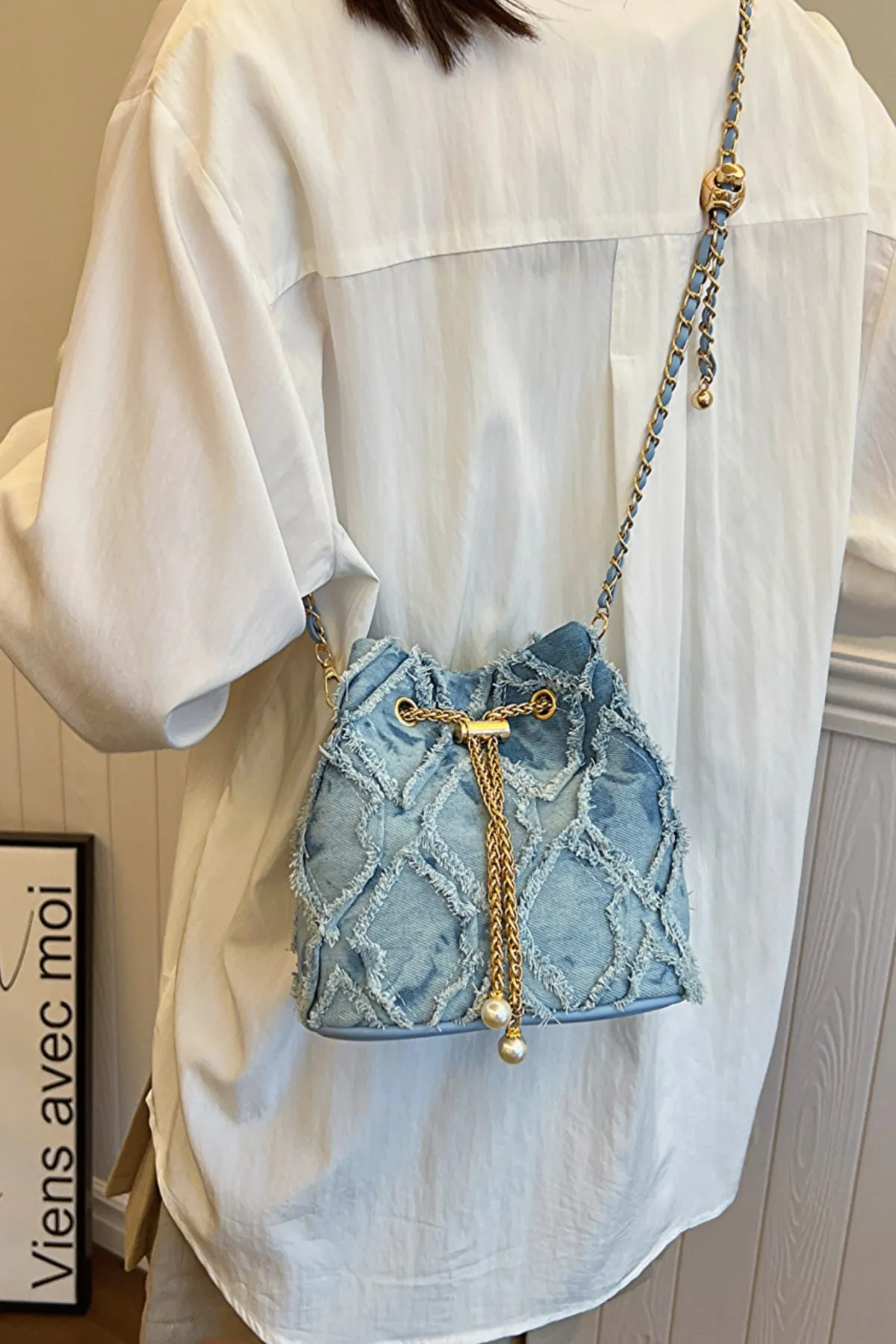 Rodeo Rebel Denim Bucket Bag