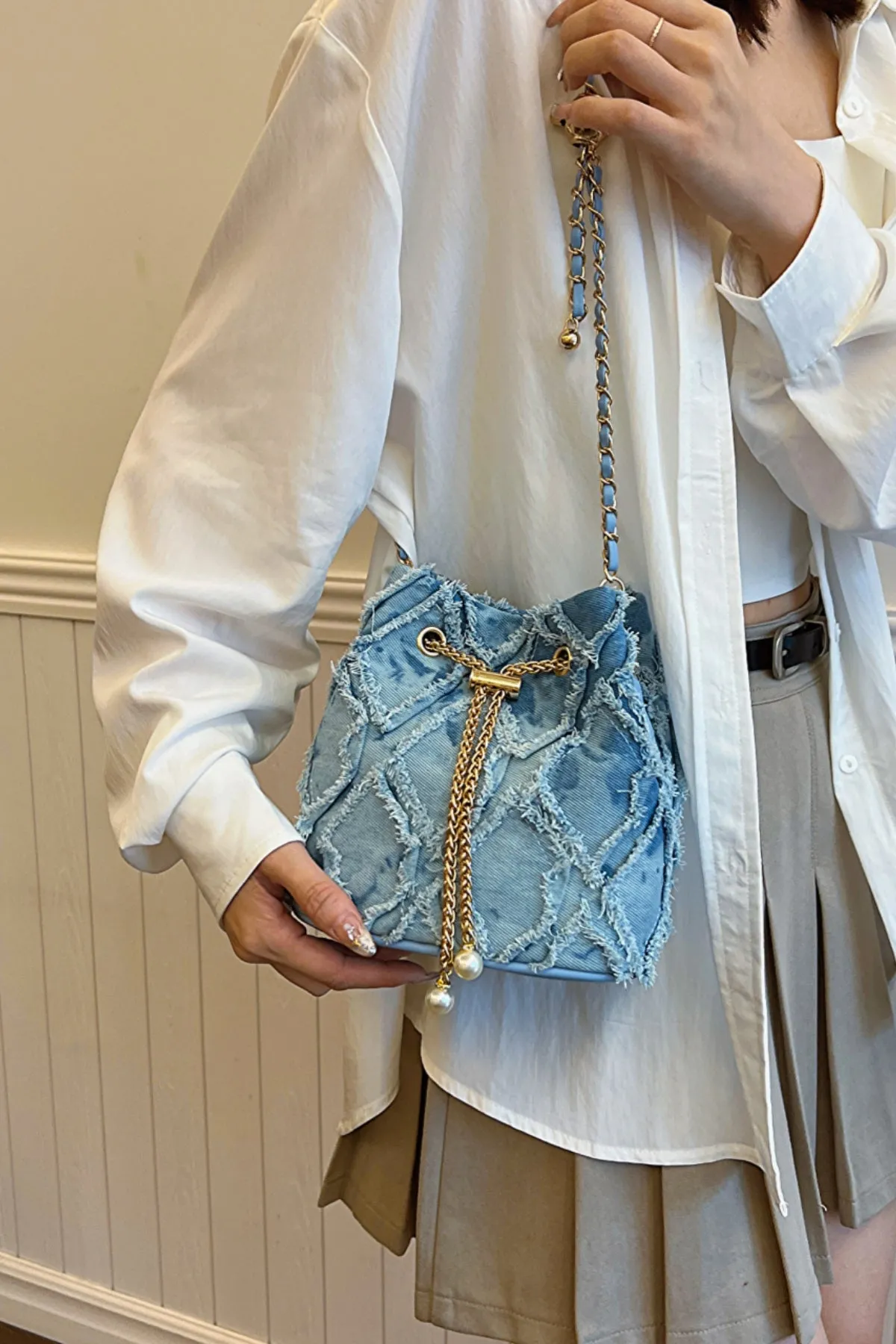 Rodeo Rebel Denim Bucket Bag