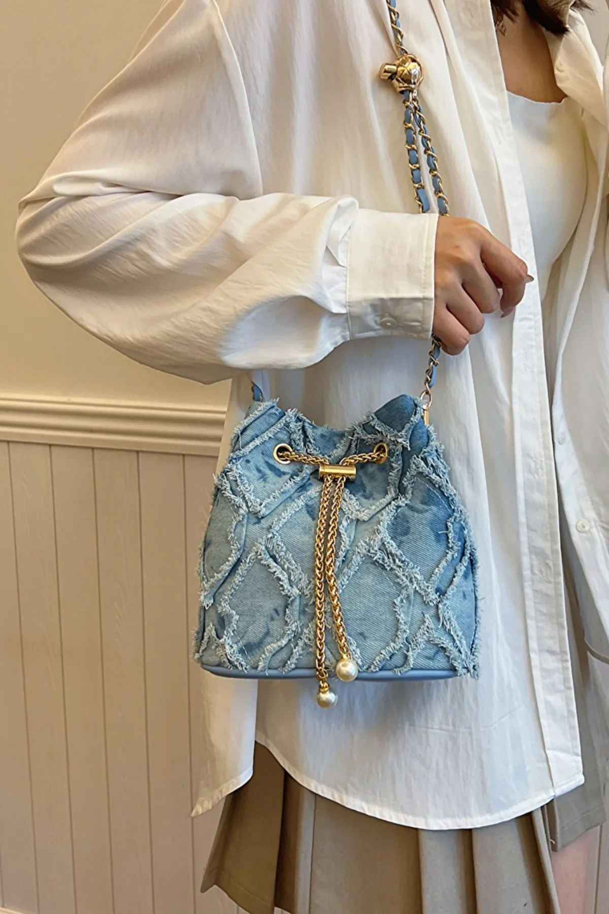 Rodeo Rebel Denim Bucket Bag