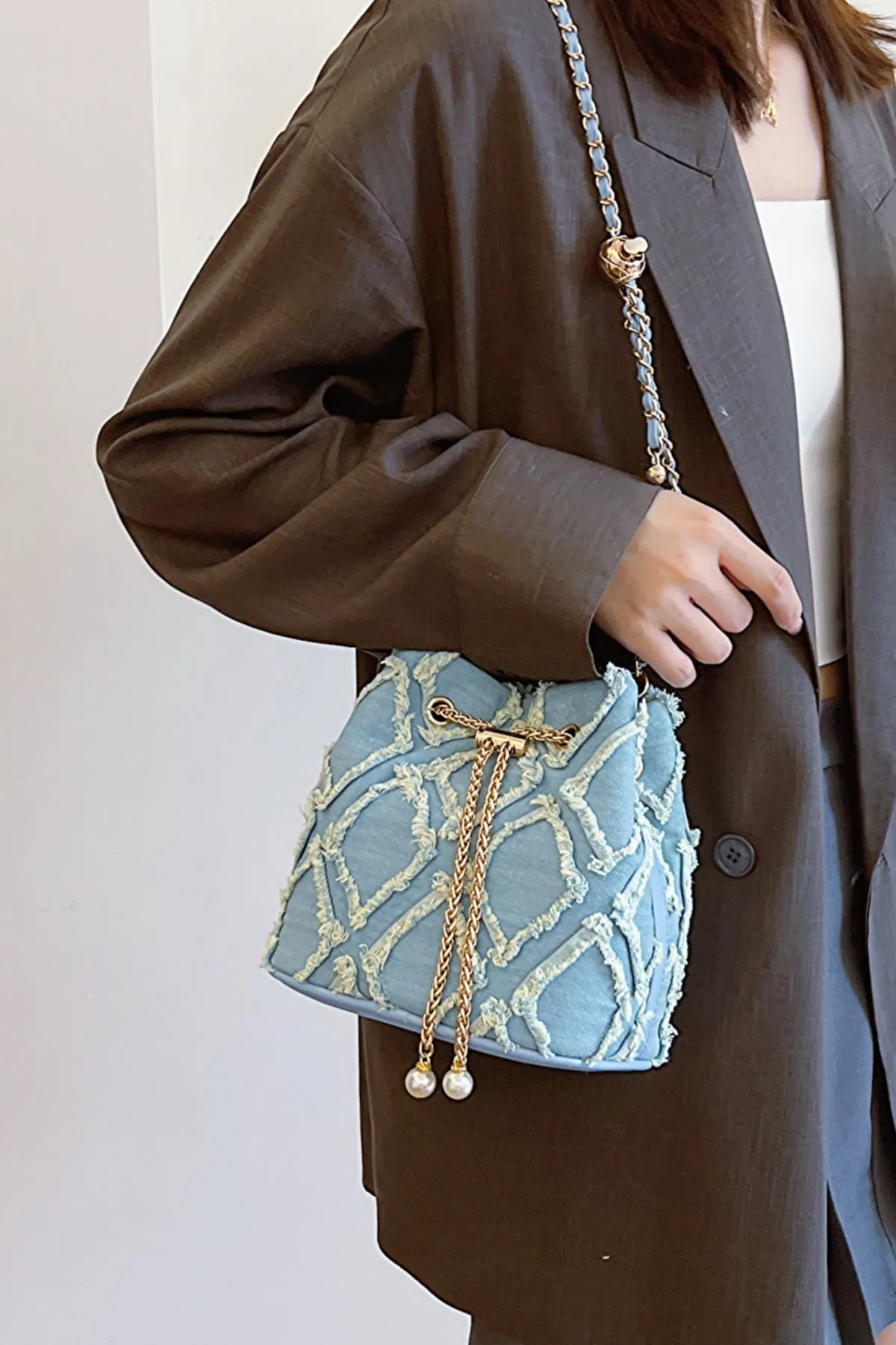 Rodeo Rebel Denim Bucket Bag