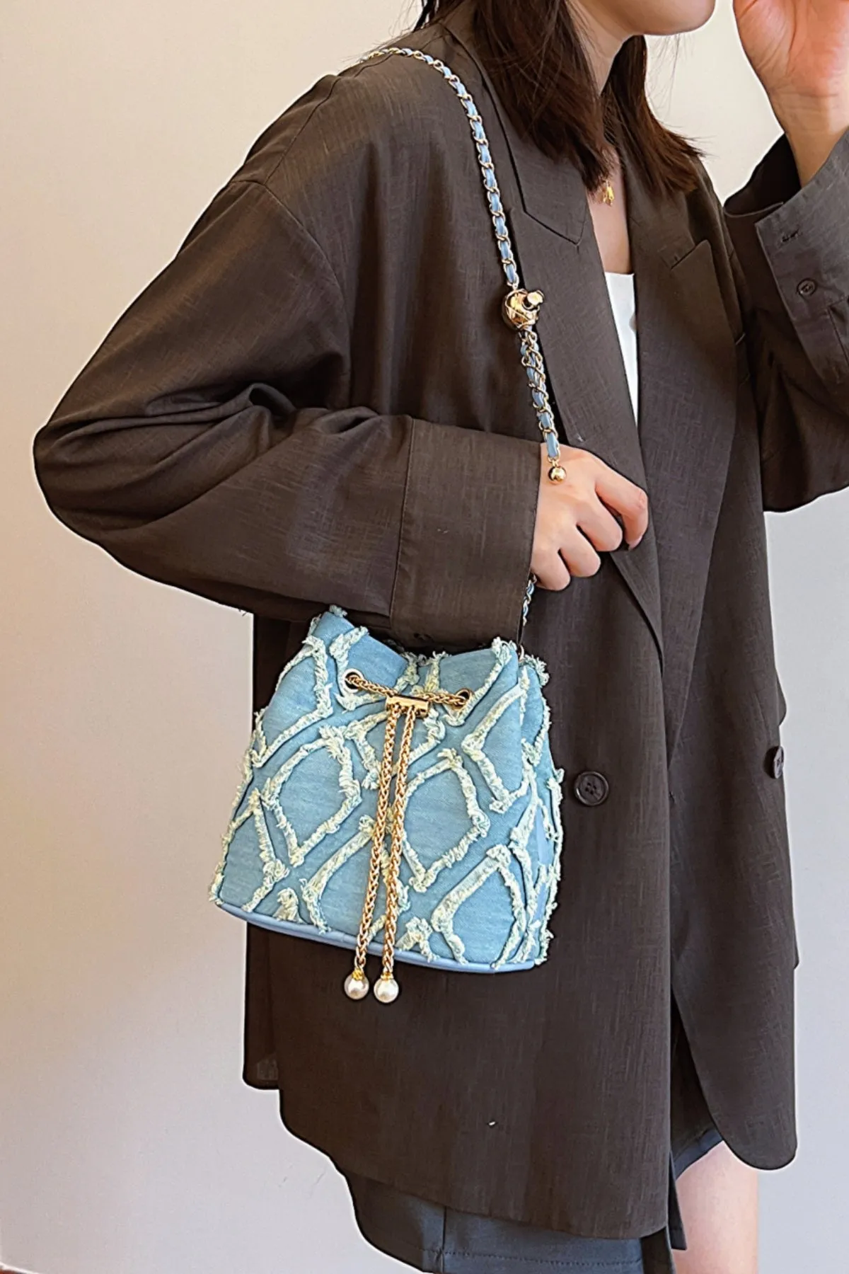 Rodeo Rebel Denim Bucket Bag