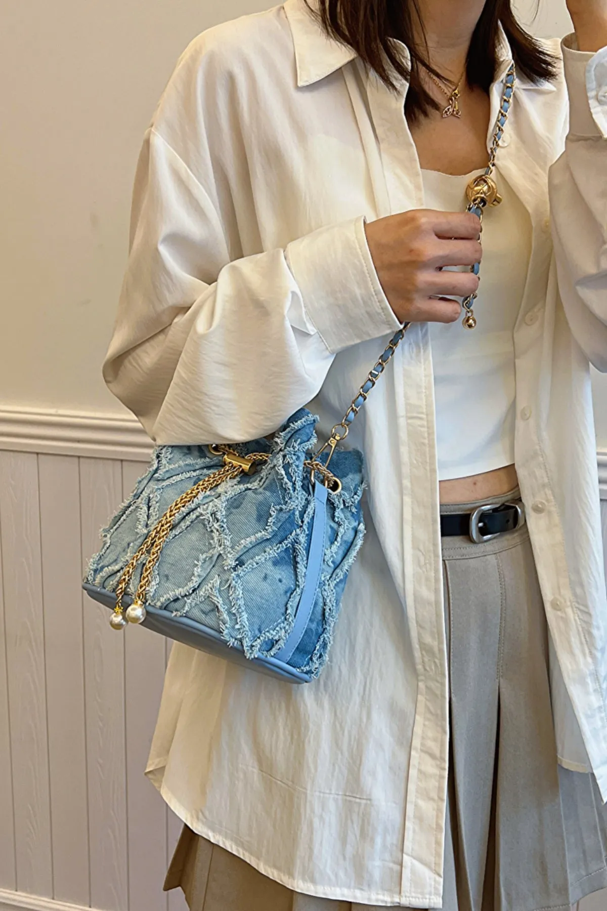 Rodeo Rebel Denim Bucket Bag