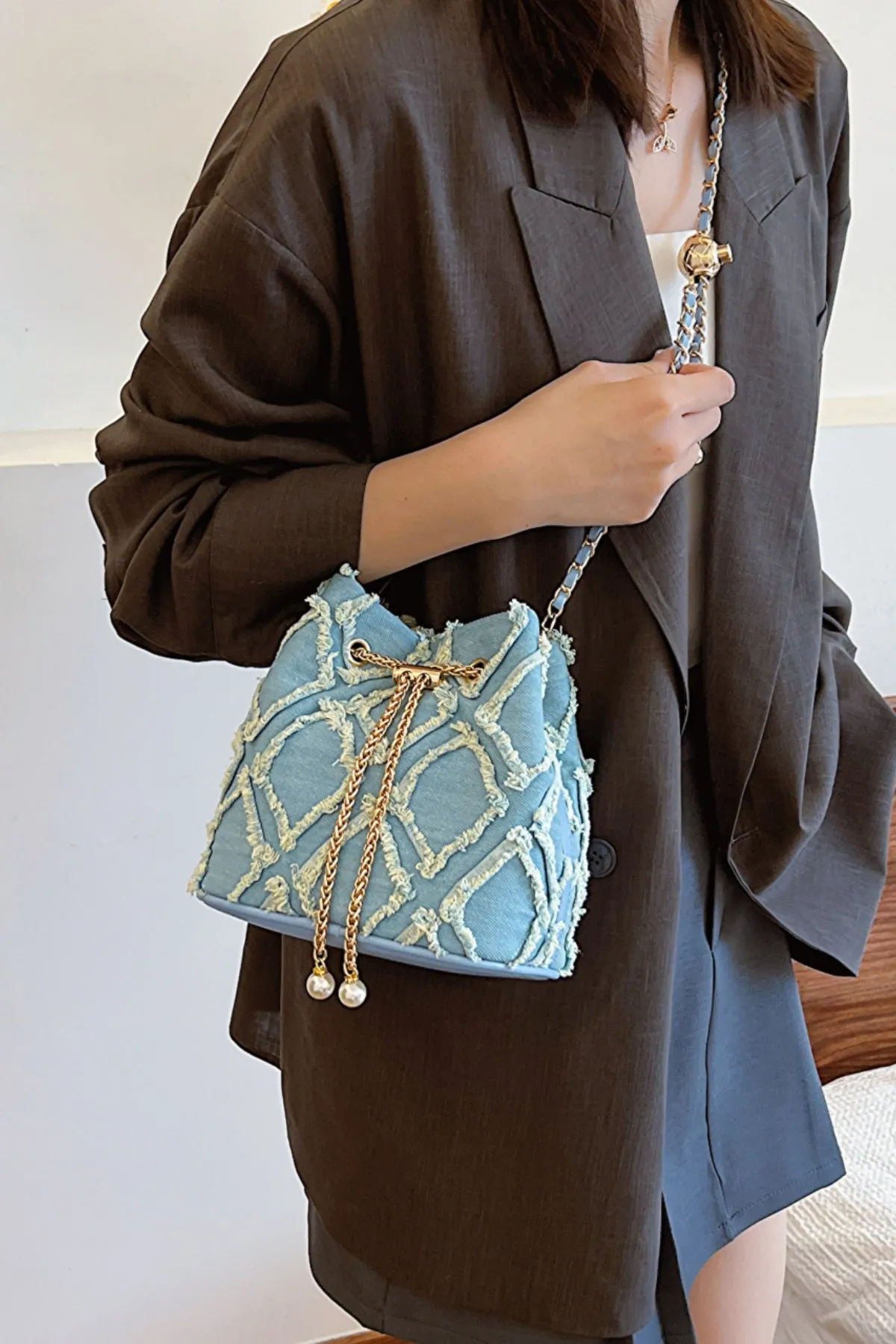 Rodeo Rebel Denim Bucket Bag