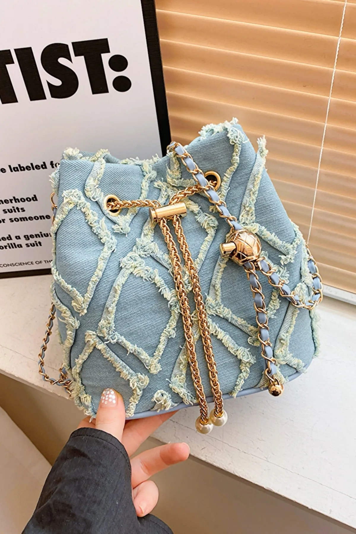 Rodeo Rebel Denim Bucket Bag