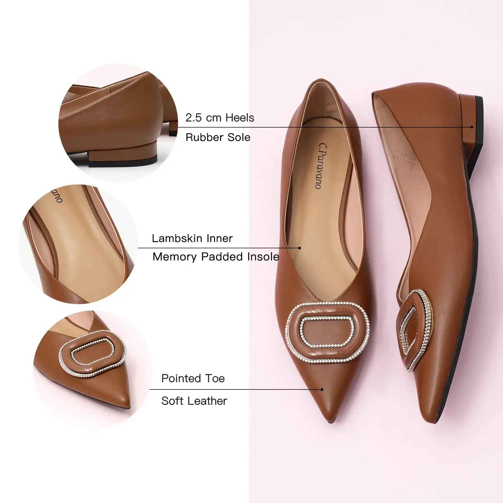 Round buckle Flats (Aida)