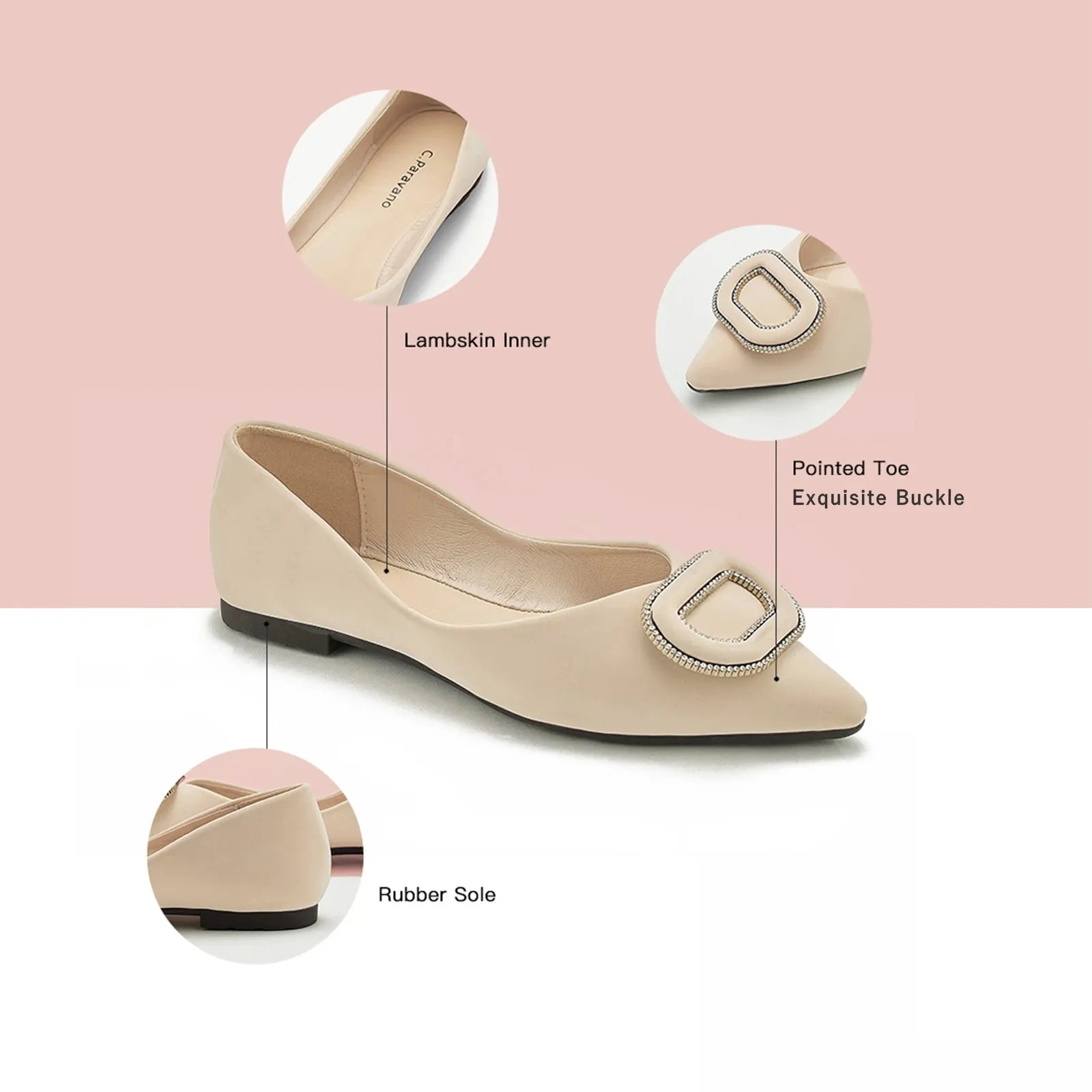 Round buckle Flats (Aida)