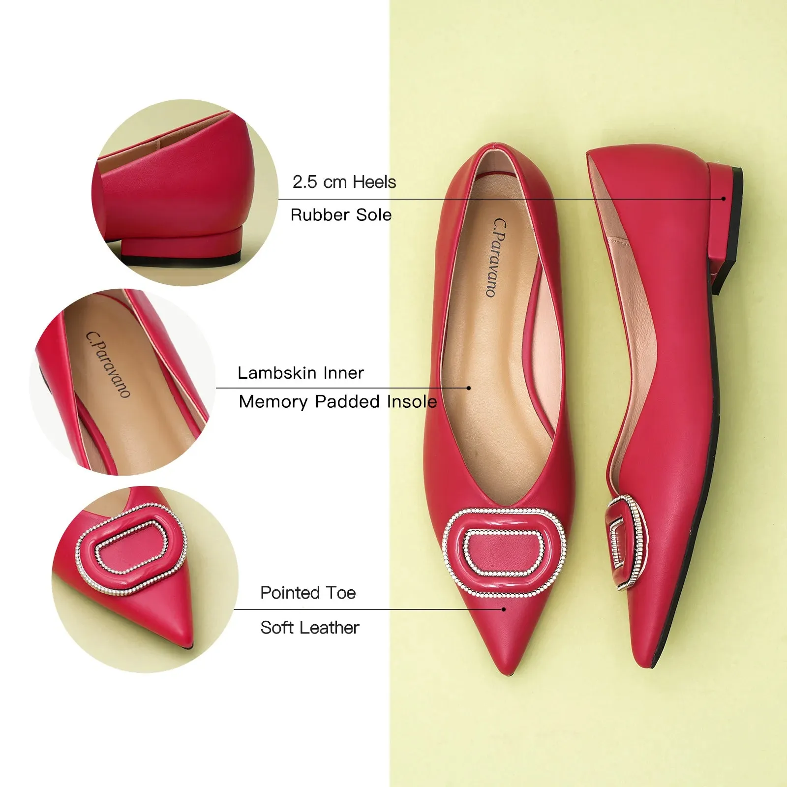 Round buckle Flats (Aida)
