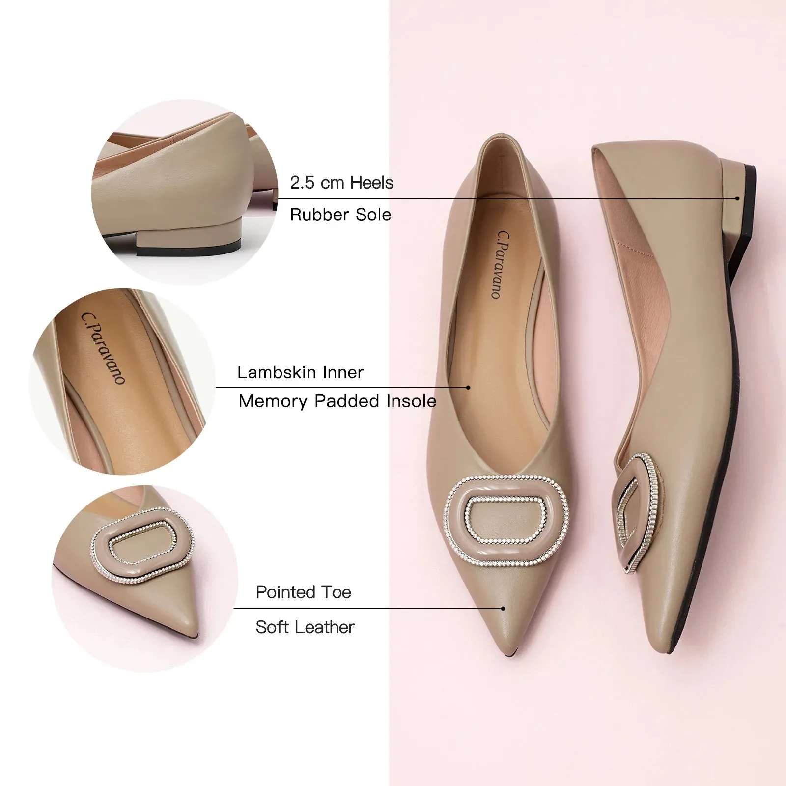Round buckle Flats (Aida)