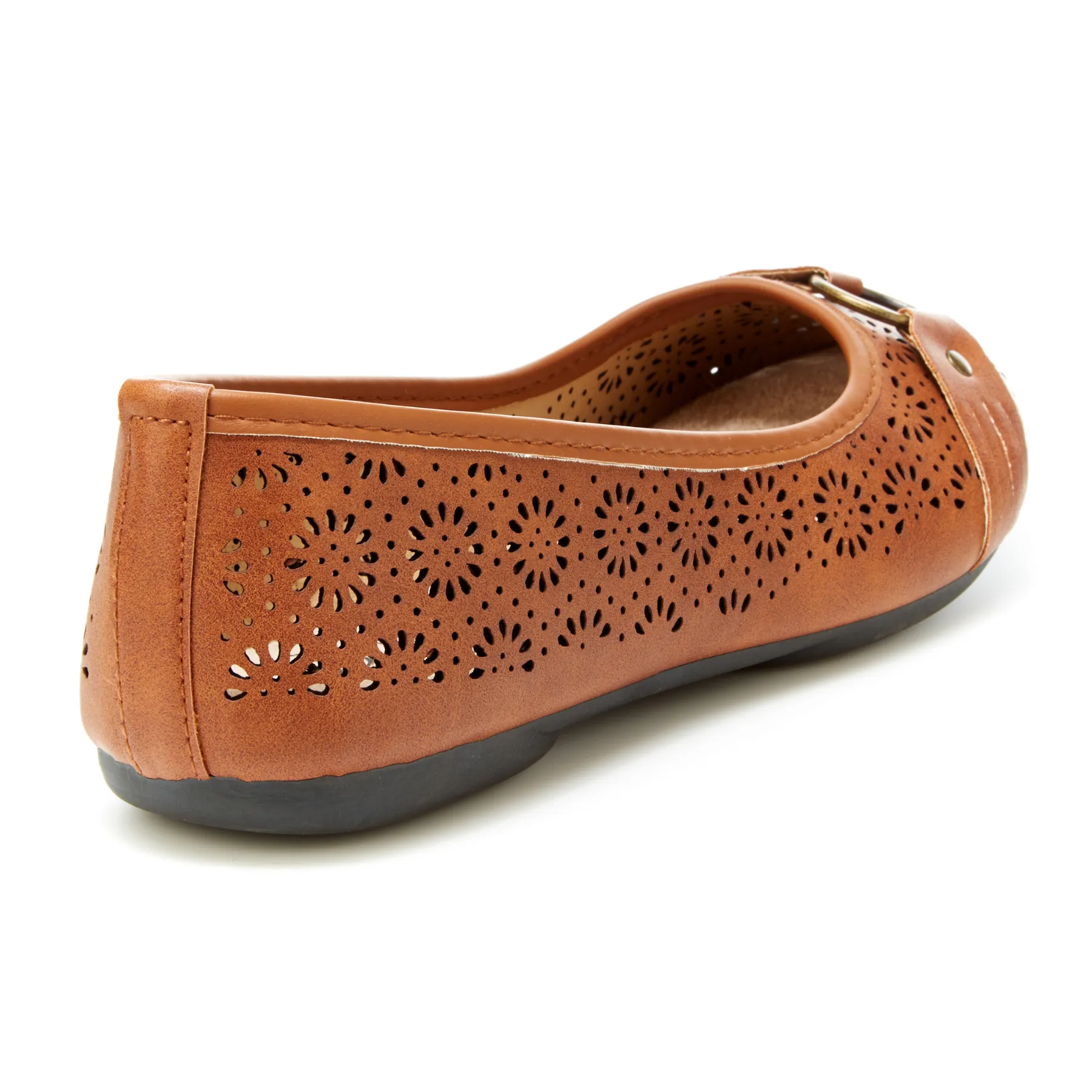 Round Toe Cut Out O-Ring Band Flats (Giovana)