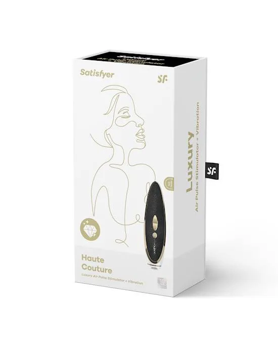 Satisfyer Luxury Haute Couture | Black/Gold Fine Metal & Leather