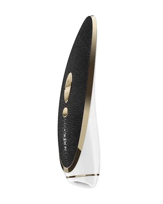 Satisfyer Luxury Haute Couture | Black/Gold Fine Metal & Leather