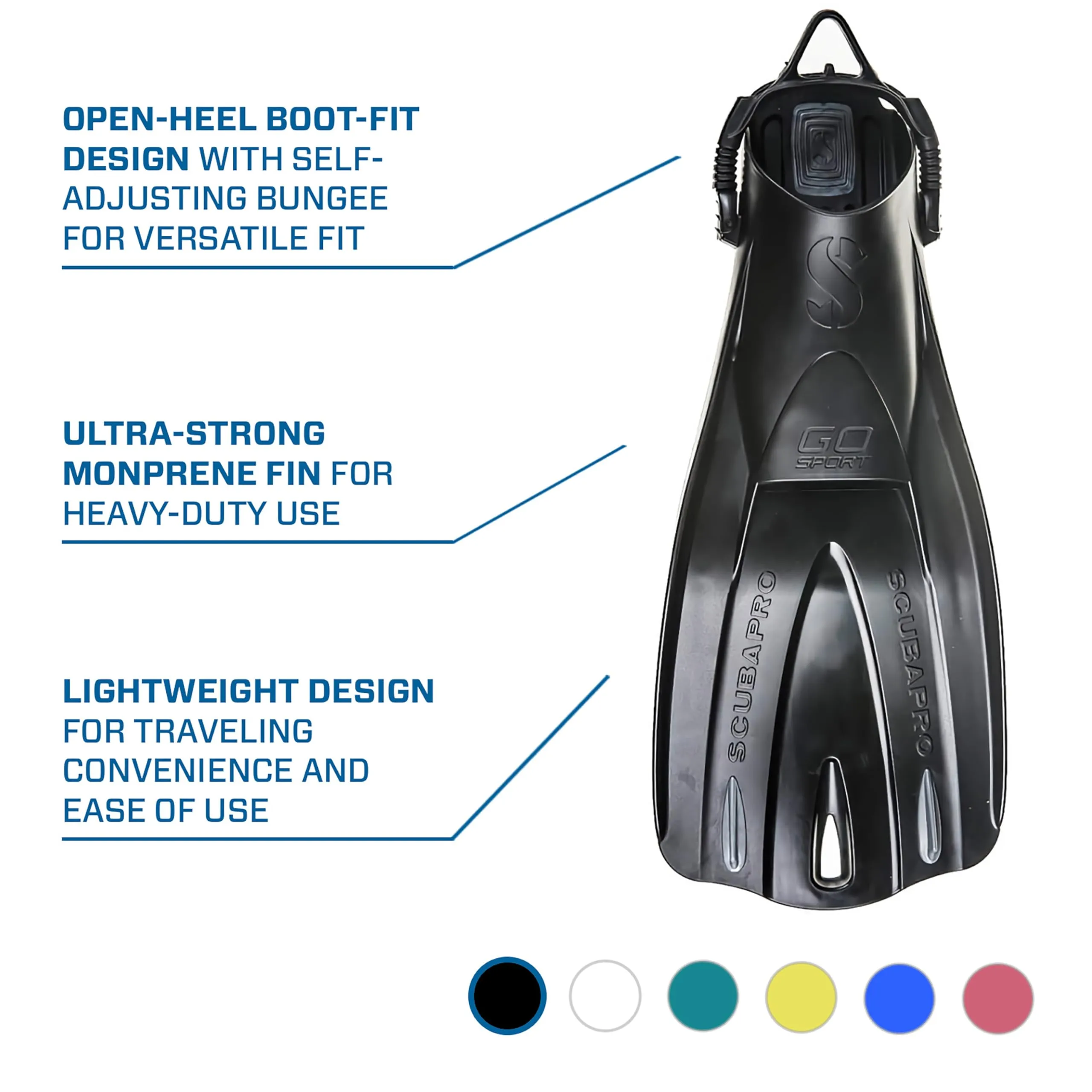 Scubapro GO Sport Fins - Black - L