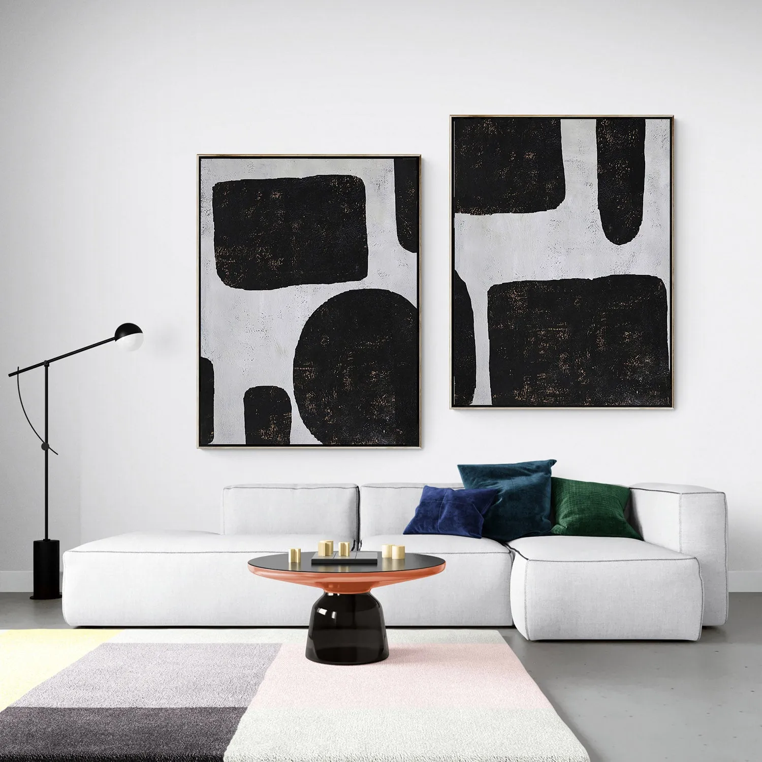 Set of 2 Geometric Painting P50