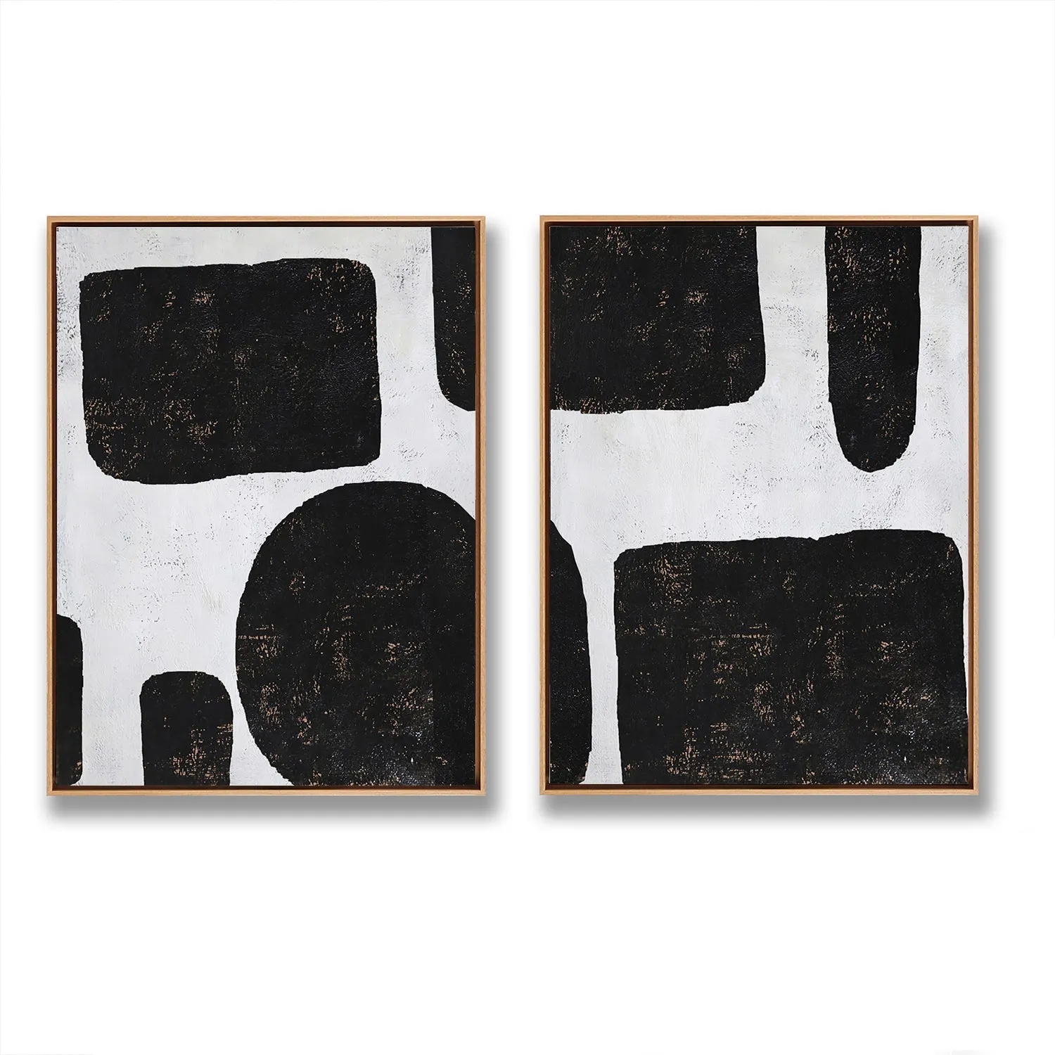 Set of 2 Geometric Painting P50