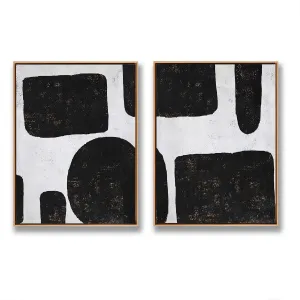 Set of 2 Geometric Painting P50