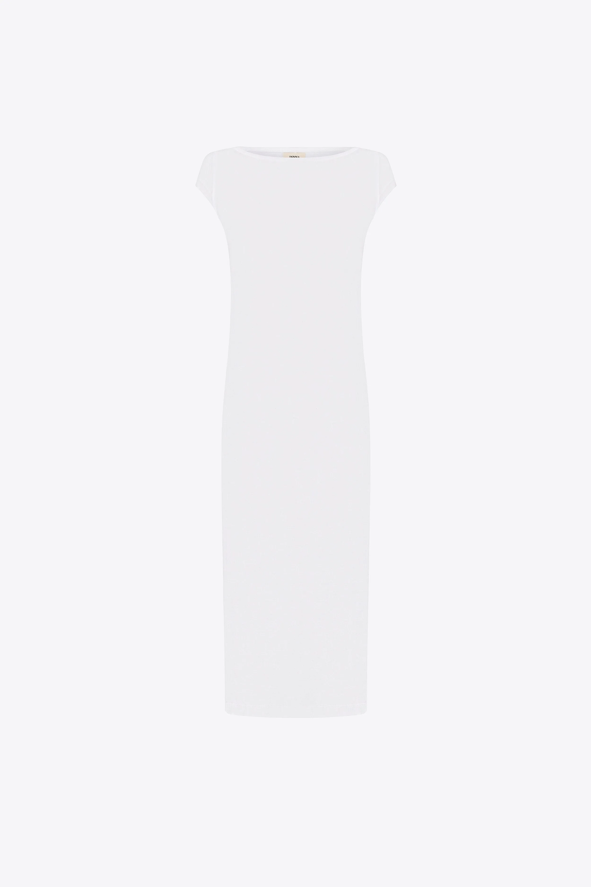 Slim Fit White Cotton Dress