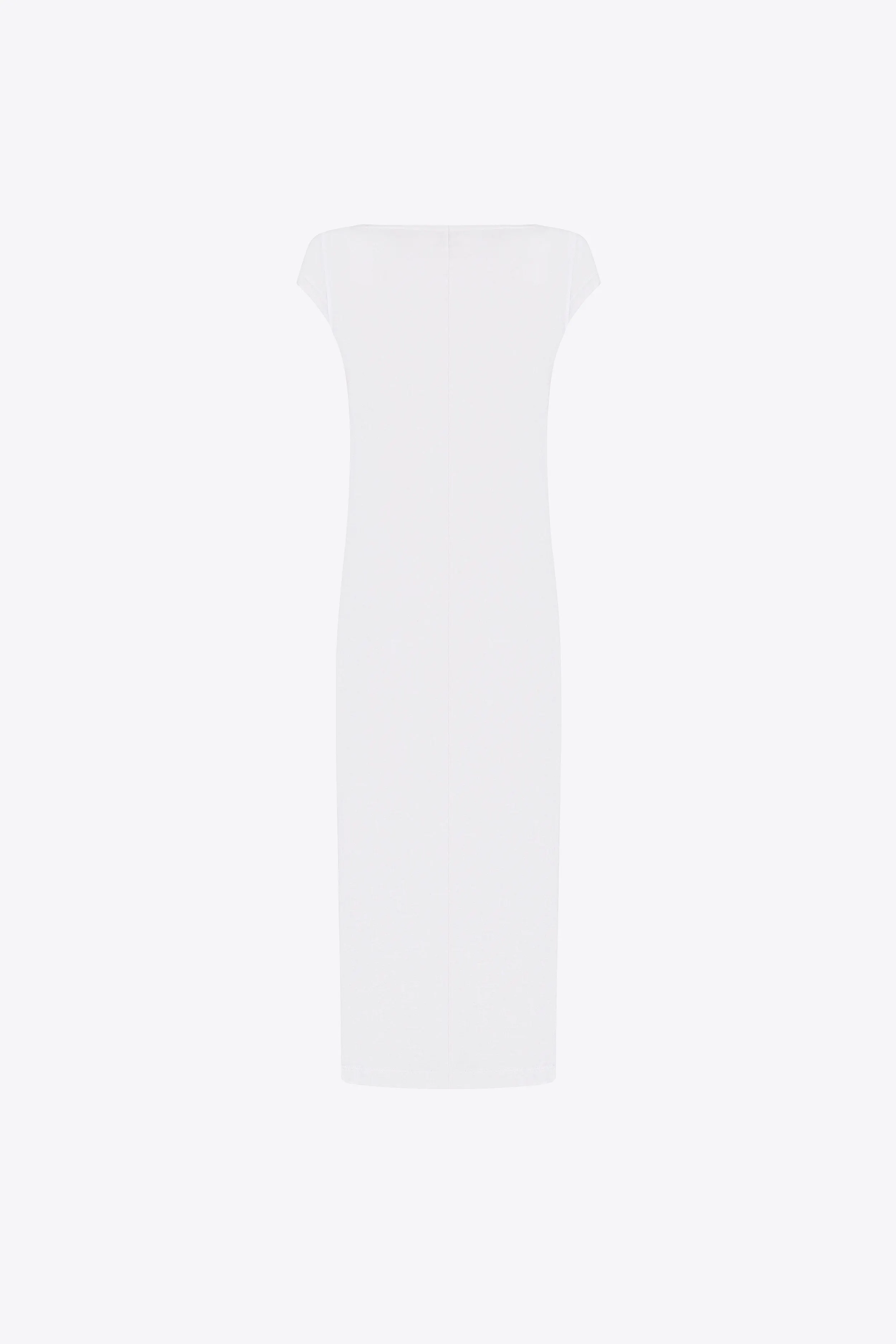 Slim Fit White Cotton Dress