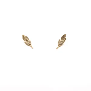 Small Feather Stud Earrings