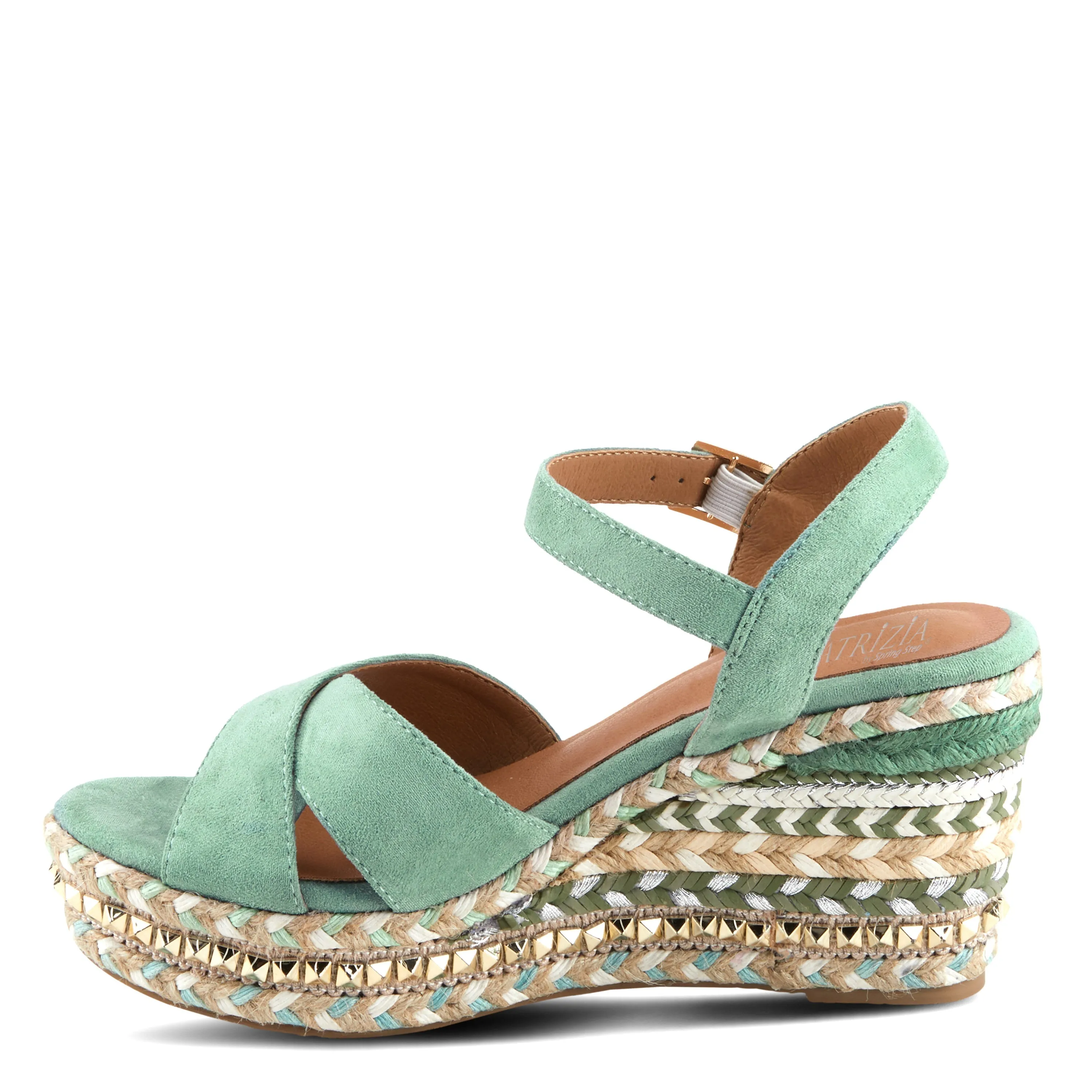 Spring Step Shoes Patrizia Sloane Women’s Woven Suede Espadrille Sandals