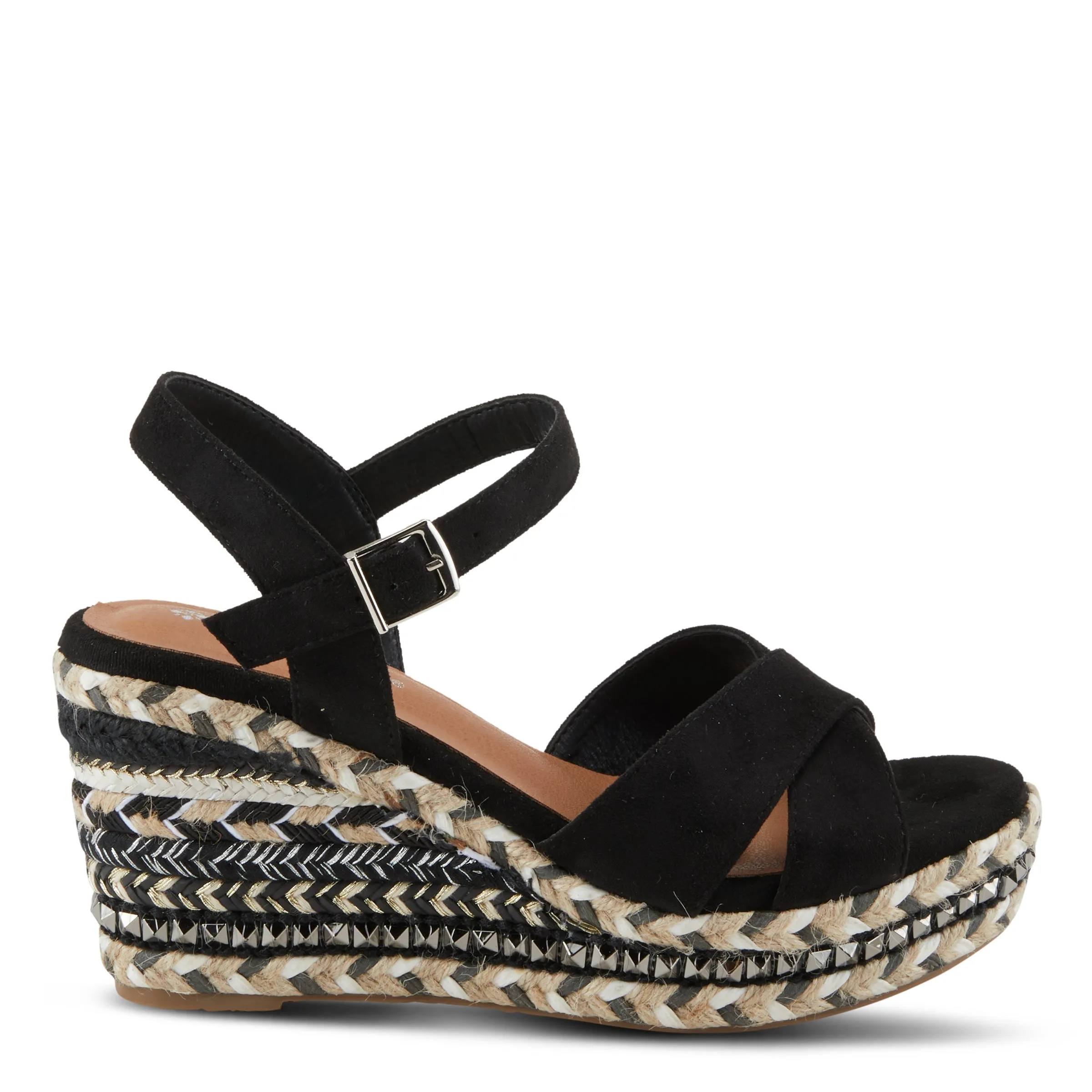 Spring Step Shoes Patrizia Sloane Women’s Woven Suede Espadrille Sandals