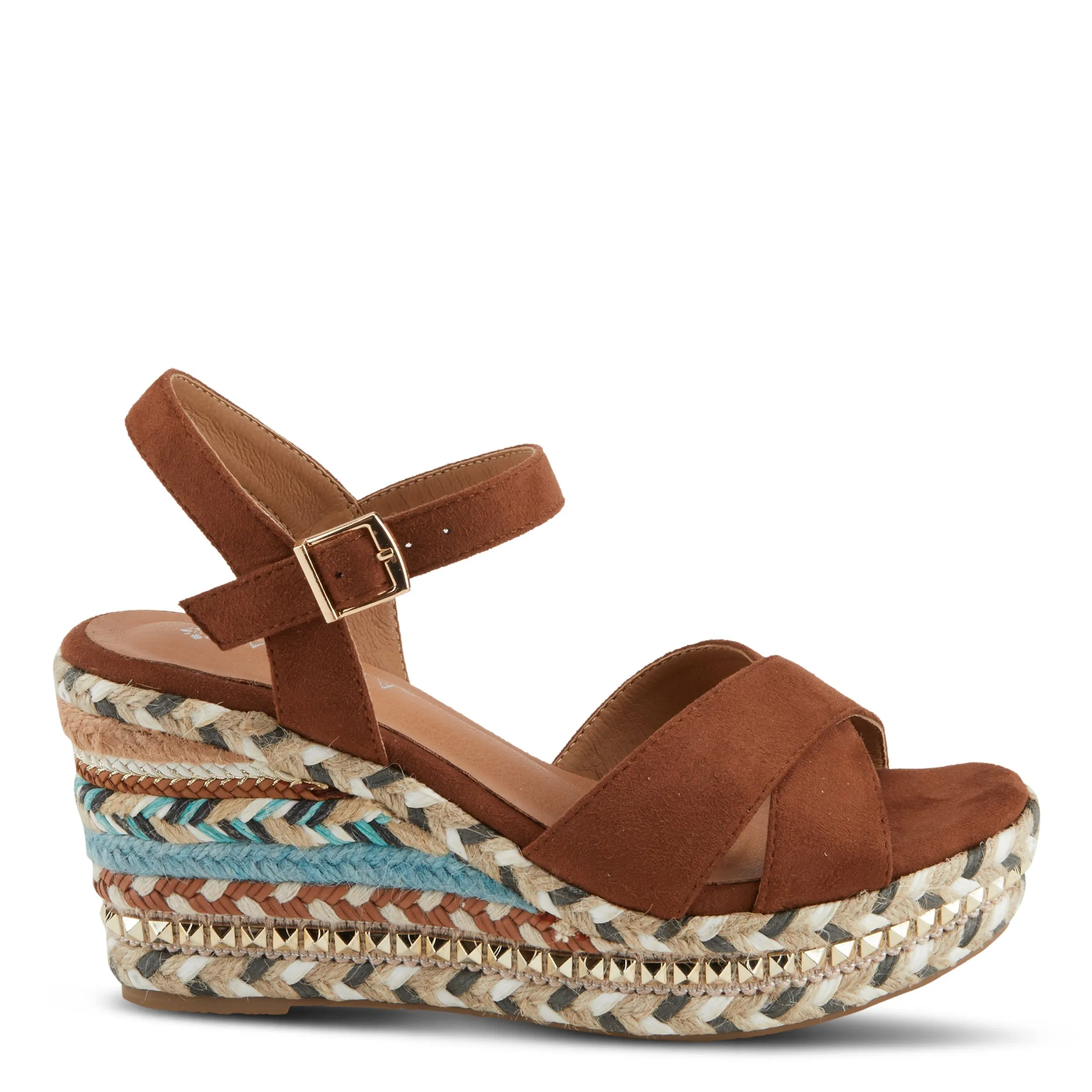 Spring Step Shoes Patrizia Sloane Women’s Woven Suede Espadrille Sandals