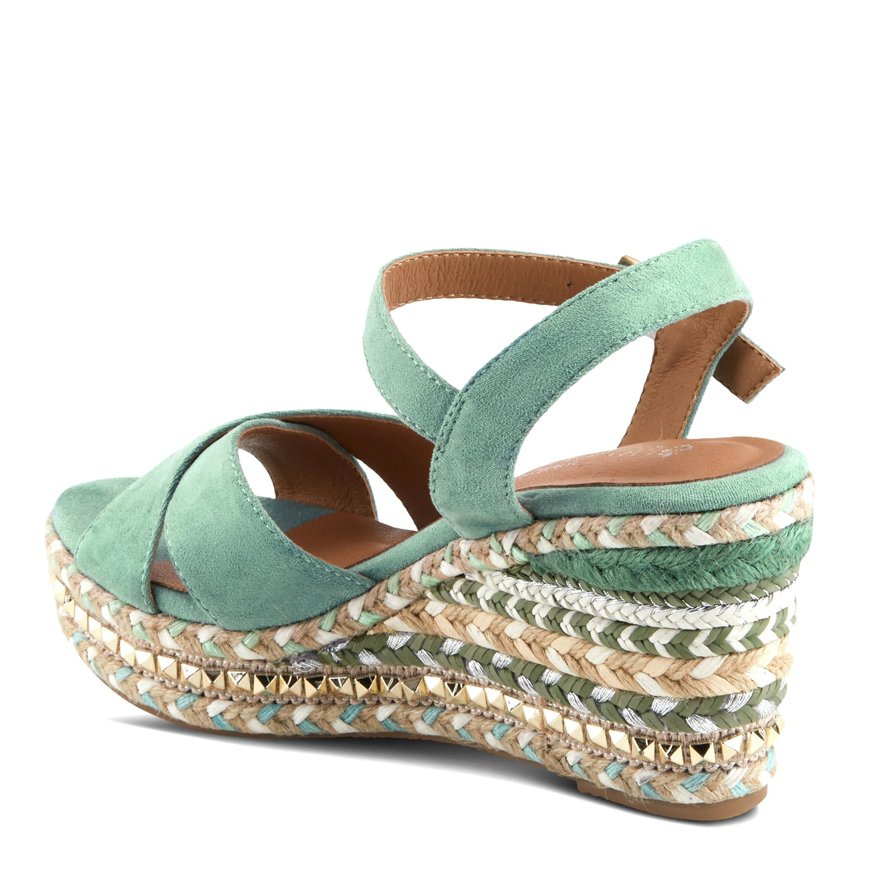 Spring Step Shoes Patrizia Sloane Women’s Woven Suede Espadrille Sandals