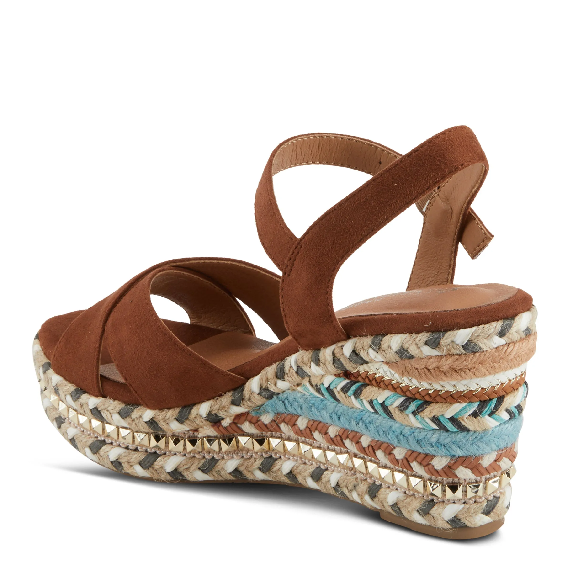 Spring Step Shoes Patrizia Sloane Women’s Woven Suede Espadrille Sandals
